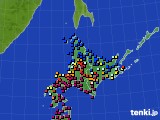 北海道地方のアメダス実況(日照時間)(2025年06月13日)