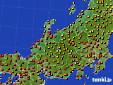 北陸地方のアメダス実況(気温)(2025年06月16日)