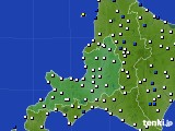道央のアメダス実況(風向・風速)(2025年06月22日)