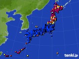 アメダス実況(日照時間)(2025年06月24日)