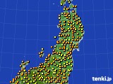 東北地方のアメダス実況(気温)(2025年06月24日)