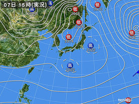 実況天気図(2015年02月07日)