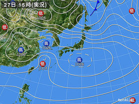 実況天気図(2015年03月27日)