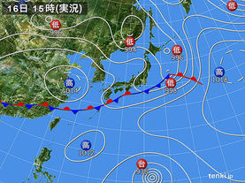 実況天気図(2015年05月16日)