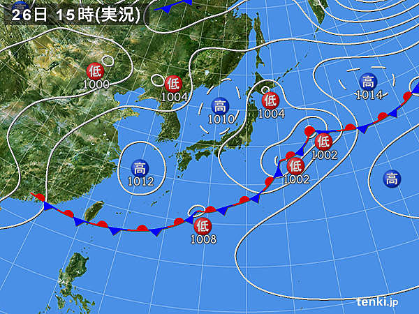 実況天気図(2015年05月26日)