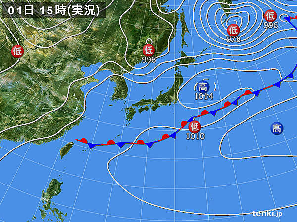 実況天気図(2015年06月01日)
