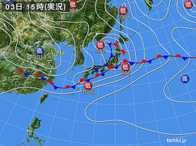 実況天気図(2015年06月03日)