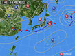 2015年08月14日の実況天気図