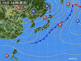 実況天気図(2015年11月10日)