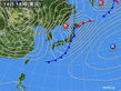 2016年02月14日の実況天気図