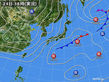 2016年03月24日の実況天気図