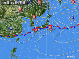 実況天気図(2016年05月10日)