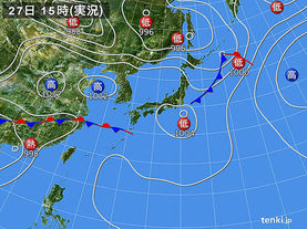 実況天気図(2016年05月27日)