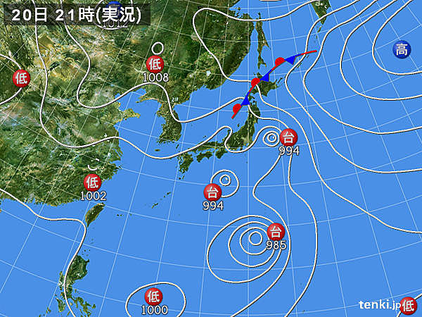 過去の実況天気図 2016年08月20日 日本気象協会 Tenki Jp