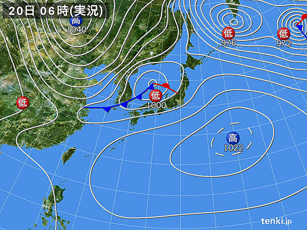 過去の実況天気図 2017年02月20日 日本気象協会 Tenki Jp