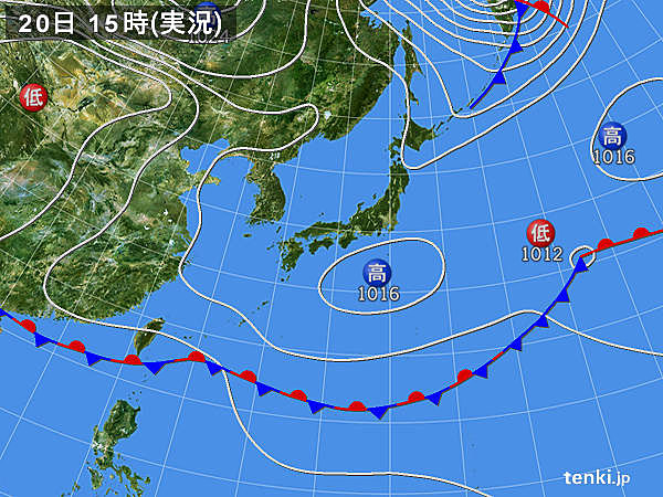 実況天気図(2017年05月20日)