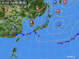 実況天気図(2017年06月07日)