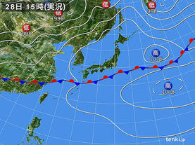 実況天気図(2017年06月28日)