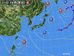 2017年08月21日の実況天気図