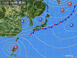 2017年10月13日の実況天気図