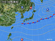 2017年10月17日の実況天気図