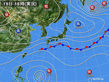 2017年10月19日の実況天気図