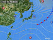 2017年10月24日の実況天気図