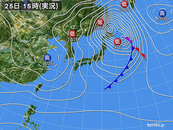 過去の実況天気図 2017年12月25日 日本気象協会 Tenki Jp