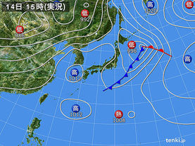 実況天気図(2018年05月14日)