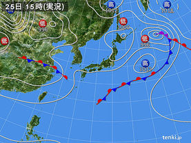 実況天気図(2018年05月25日)