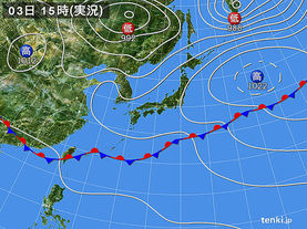 実況天気図(2018年06月03日)