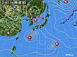 2018年08月21日の実況天気図