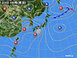 2018年08月23日の実況天気図