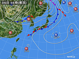 実況天気図(2018年09月06日)