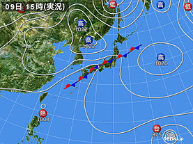 実況天気図(2018年09月09日)