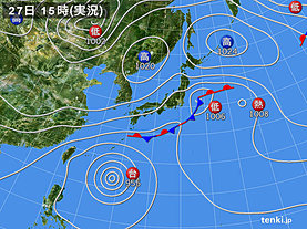 実況天気図(2018年09月27日)