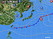 2018年10月14日の実況天気図