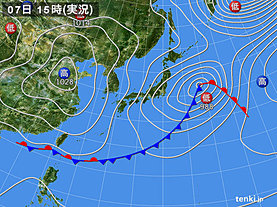 実況天気図(2019年03月07日)