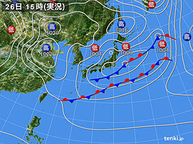 実況天気図(2019年04月26日)