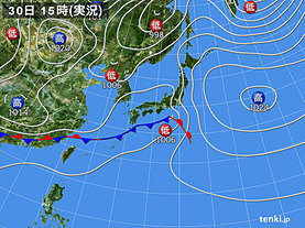 実況天気図(2019年04月30日)