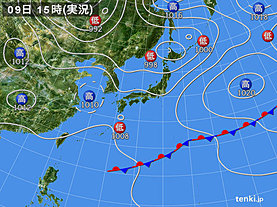 実況天気図(2019年05月09日)