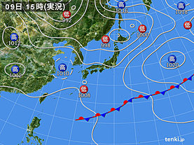 実況天気図(2019年05月09日)