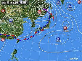 実況天気図(2019年05月28日)