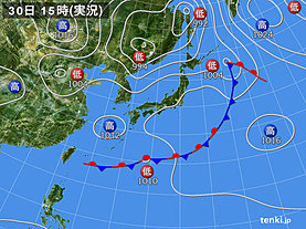 実況天気図(2019年05月30日)