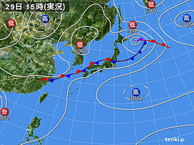 実況天気図(2019年08月29日)