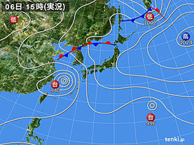 実況天気図(2019年09月06日)