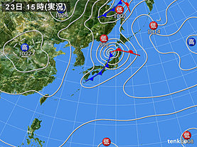 実況天気図(2019年09月23日)