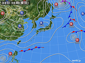 実況天気図(2019年11月08日)