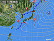 2019年11月24日の実況天気図