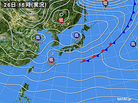 実況天気図(2019年11月26日)